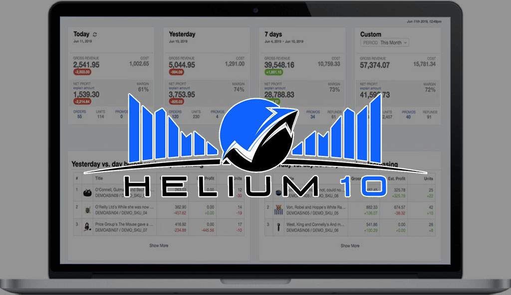 helium 10 dashboard