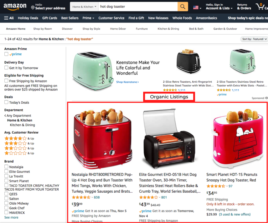 Organic Reach Amazon